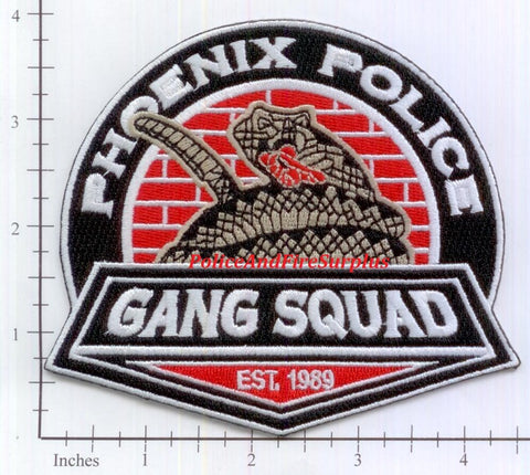 Arizona - Phoenix Gang Squad Police Dept Patch