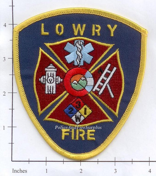 Colorado Lowry Fire Dept Patch v1 Police And Fire Surplus