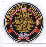 Fireman's Prayer Fire Dept Patch