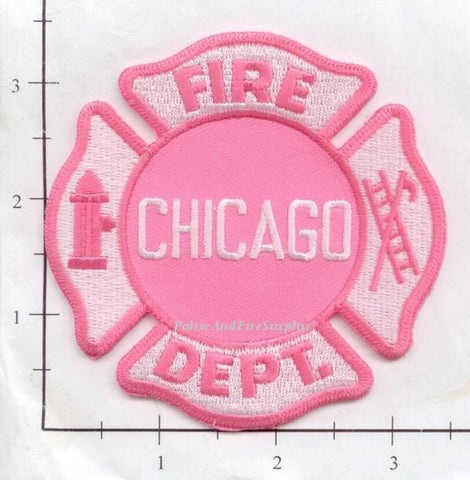 Illinois - Chicago Fire Dept Patch v5 - Pink