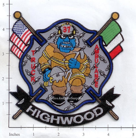Illinois - Highwood Truck 37 Ambulance 37 Fire Dept Patch