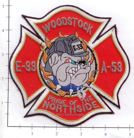 Illinois - Woodstock Engine 33 Ambulance 53 Fire Dept Patch