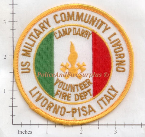 Italy - Camp Darby Volunteer Fire Dept Patch Livorno - Pisa