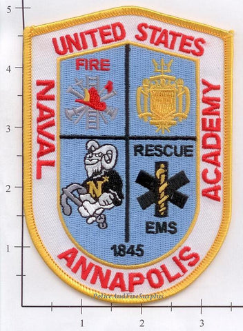 Maryland - Annapolis United States Naval Academy Fire Dept Patch