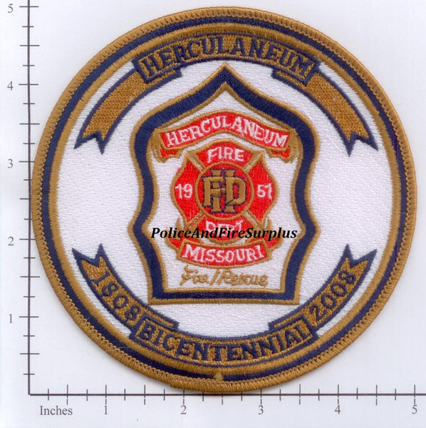 Missouri Herculaneum Fire Dept Bicentennial Patch 2008 Police And