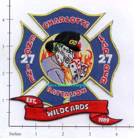 North Carolina - Charlotte Engine 27 Ladder 27 Fire Dept Patch