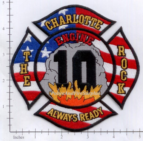 North Carolina - Charlotte Engine 10 Tanker 9 Fire Dept Patch