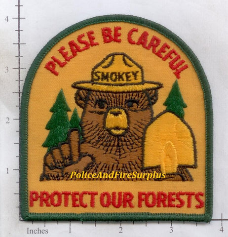 US Forest Service - Smokey the Bear - Please Be Careful Protect Our Forests Patch