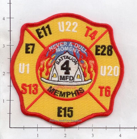 Tennessee - Memphis Battalion 4 Fire Dept Patch