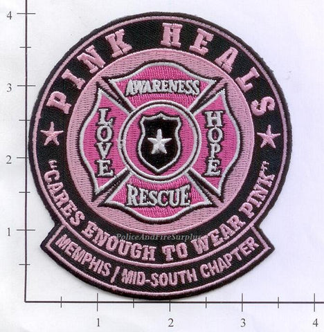 Tennessee - Memphis Pink Heals Mid South Chapter Fire Dept Patch