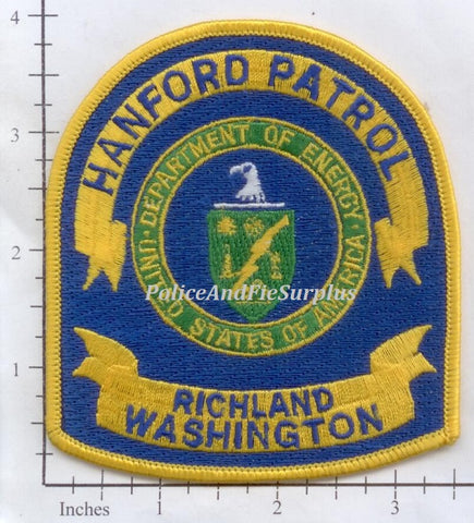 Washington - Richland Hanford Patrol Dept of Energy Police Dept Patch