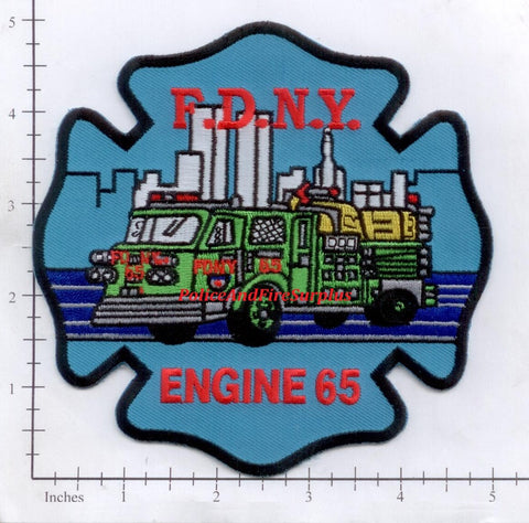 New York City Engine  65 Fire Patch Blue Maltese