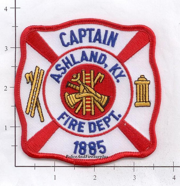 Kentucky Ashland Fire Dept Captain Patch Police And Fire Surplus