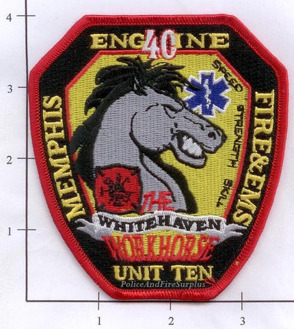 Tennessee - Memphis Engine 40 Unit 10 Fire Dept Patch