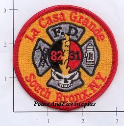 New York City Engine 82 Ladder 31 Fire Dept Patch v4 Red & Yellow