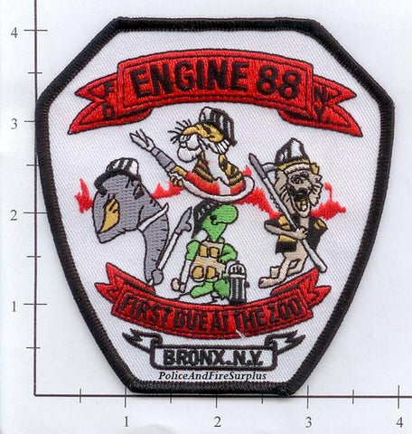 New York City Engine 88 Fire Patch v10 White