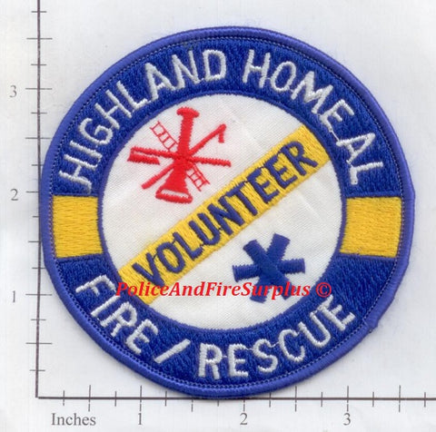 Alabama - Highland Home Volunteer Fire Rescue Patch