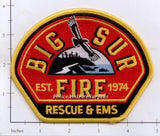 California - Big Sur Fire, Rescue & EMS Patch