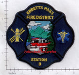 California - Ebbetts Pass Fire District Station 3 Fire Dept Patch
