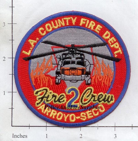California - Los Angeles County Arroyo Seco Fire Crew 2 Fire Dept Patch