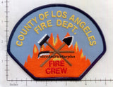 California - Los Angeles County Fire Crew Fire Dept Patch