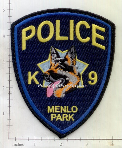 California - Menlo Park K-9 Police Dept Patch