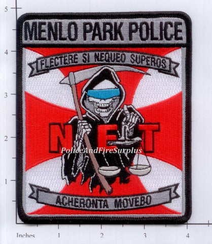 California - Menlo Park Narcotics Enforcement Team Police Dept Patch