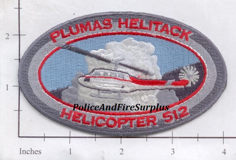 California - Plumas Helitack Helicopter 512 Fire Dept Patch