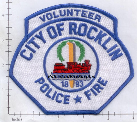 California - Rocklin Police Fire Volunteer Patch v1