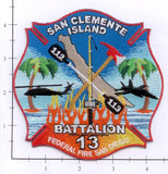 California - San Clemente Island Batt 13 Fire Dept Patch v2
