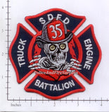 California - San Diego Engine 35, Truck, 35 Battalion 35 Fire Dept Patch
