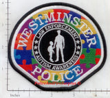 California - Westminster K-9 Police Dept Patch Autism Awareness