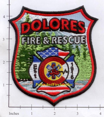 Colorado - Dolores Fire Rescue Fire Dept Patch