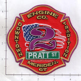 Connecticut - Meriden Engine 2 Fire Dept Patch v2 - Red