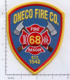 Connecticut - Onecoe Fire Company 68 Fire Dept Patch