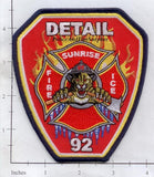 Florida - Sunrise Detail 92 Fire Dept Patch