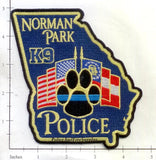 Georgia - Norman Park K-9 Police Patch