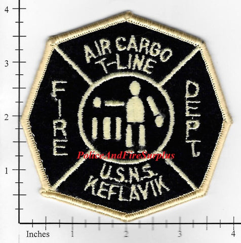 Iceland - Keflayik Naval Station Air Cargo T-Line Fire Dept Patch