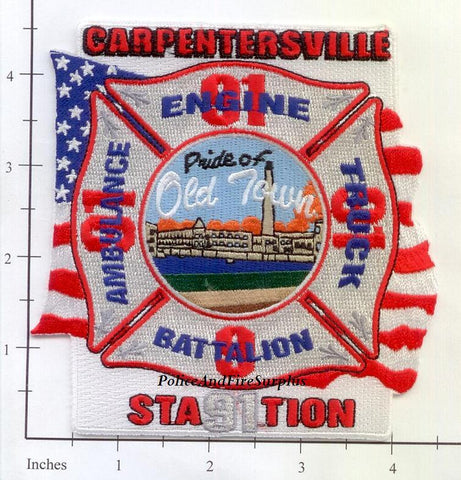 Illinois - Carpentersville Station 91 Fire Dept Patch