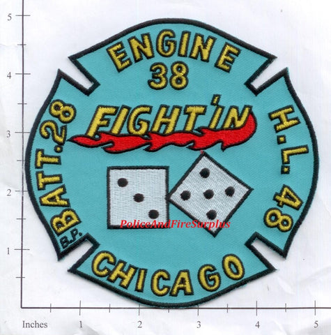 Illinois - Chicago Engine  38 Ladder 48 Battalion 28 Fire Dept Patch