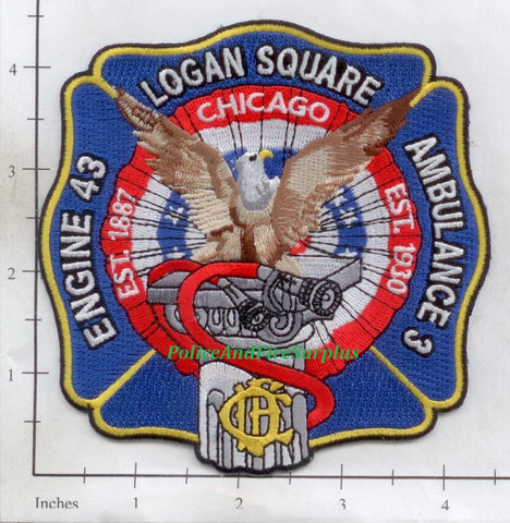 Illinois - Chicago Engine  43 Ambulance 3 Fire Dept Patch