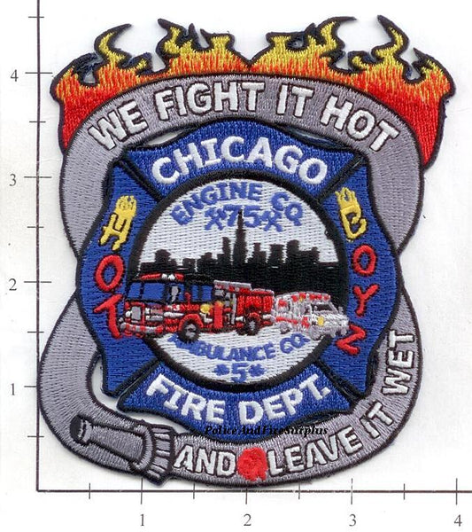 Illinois - Chicago Engine 75 Ambulance 5 Fire Dept Patch v1 – Police ...