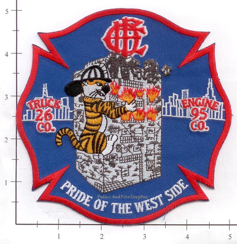 Illinois - Chicago Engine  95, Truck 26 Fire Dept Patch