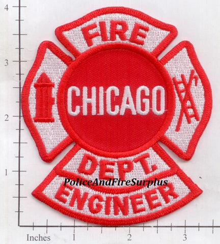 Illinois - Chicago  Fire Dept Engineer Patch