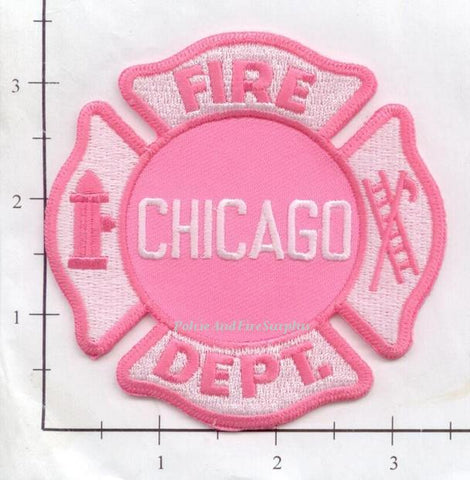 Illinois - Chicago  Fire Dept Patch v5 - Pink