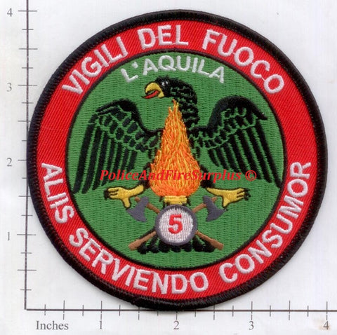 Italy - L'Aquila Vigili Del Fuoco Fire Dept Patch