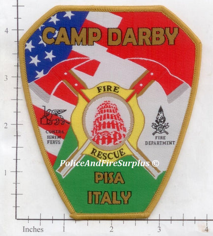 Italy - Pisa Camp Darby Military Communications Fire Rescue Patch