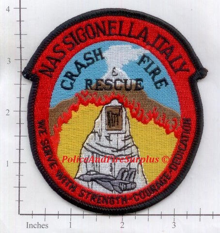 Italy - Sigonella Naval Air Support Crash Fire Dept Patch v2
