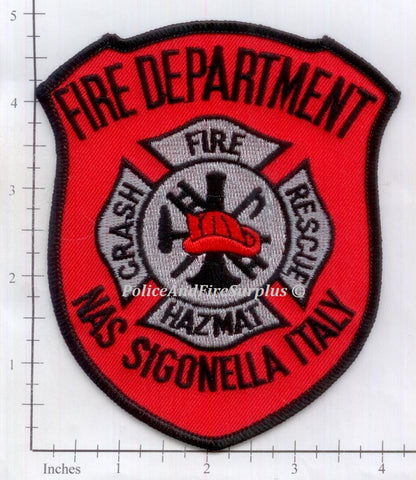 Italy - Sigonella Naval Air Support Crash Fire Dept Patch v3