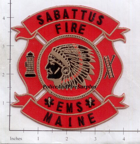 Maine - Sabattus Fire EMS Fire Dept Patch